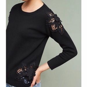 ANTHROPOLOGIE Eri + Ali Doris Lace Pullover S